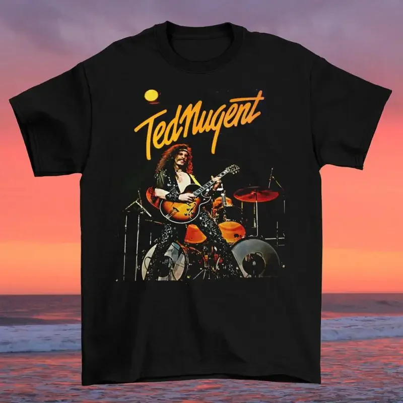 Ted Nugent Guitar Cotton T Shirt All Size