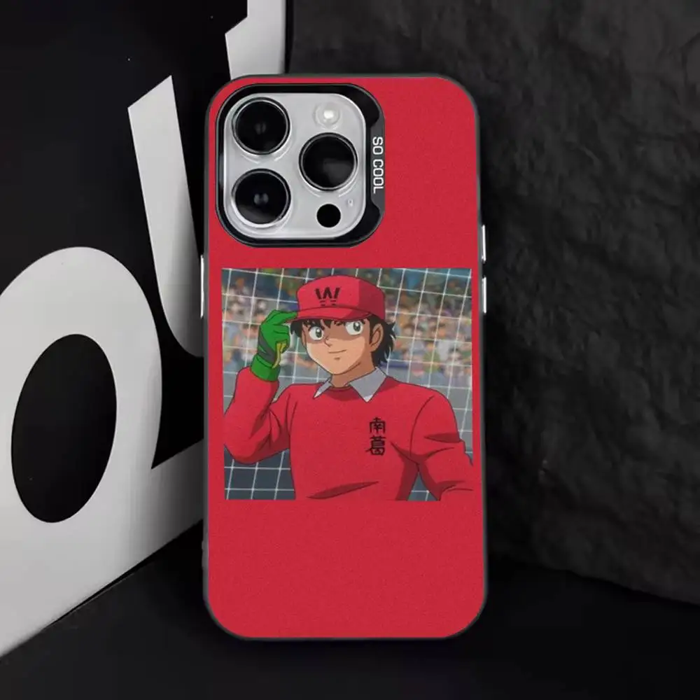Coole C-Captain Tsubasa Handyhülle für iPhone 17,16,15,14,13,12,11,Pro,Max,Plus,E,Air,Mini Schwarz Tpu Cover
