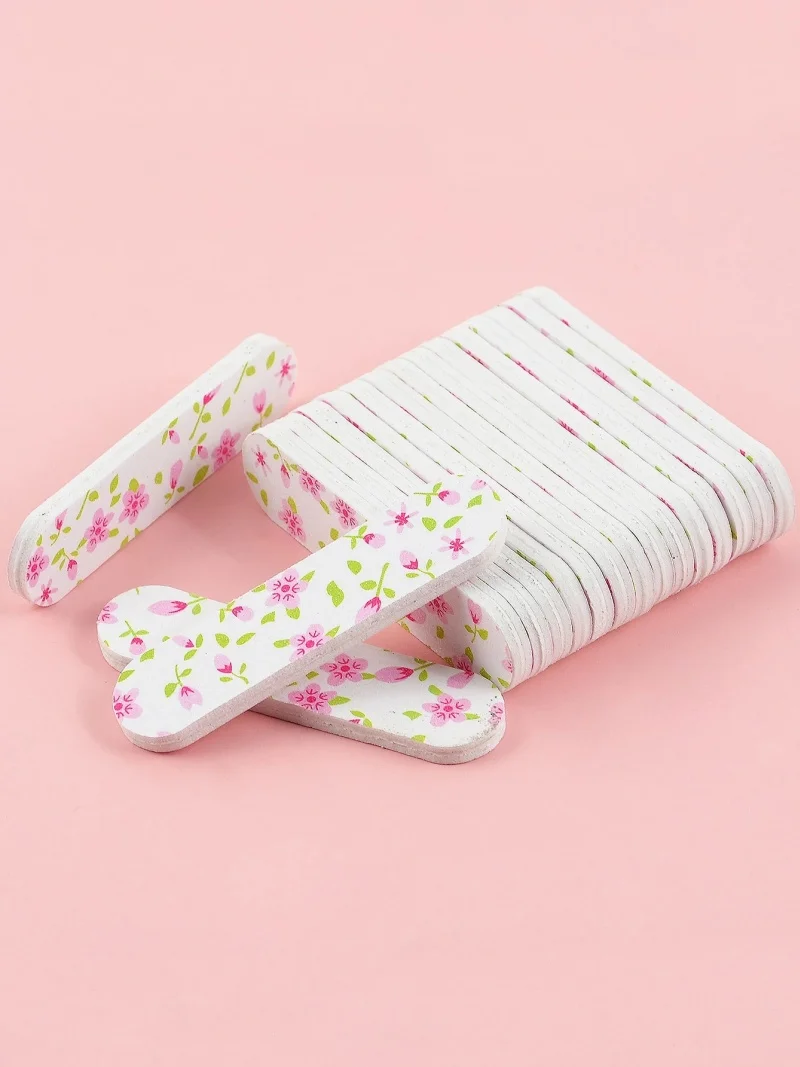 20/50/200 قطعة ملفات الأظافر لوحات مزدوجة الوجهين ملفات أظافر صغيرة ملونة الرملي كتلة هلام تلميع رغوة مانيكير أدوات الصالون