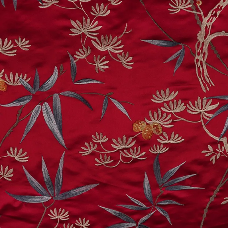 Embroidered brocade jacquard fabric silk traditional pattern Chinese clothing cheongsam