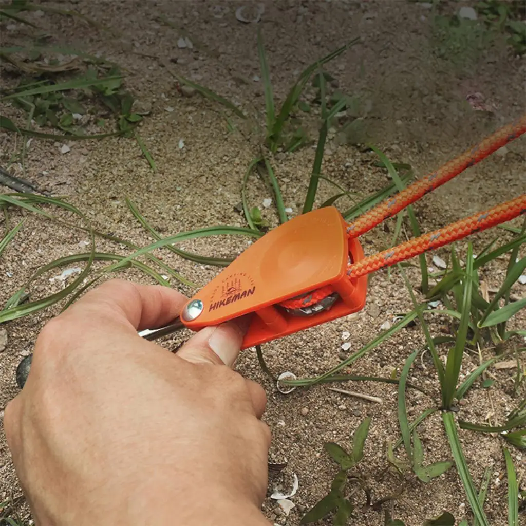 Tent Rope Tensioner with Pulley Ratchet System Reflective Polyester Guy Line for Outdoor Camping Awning Fixing