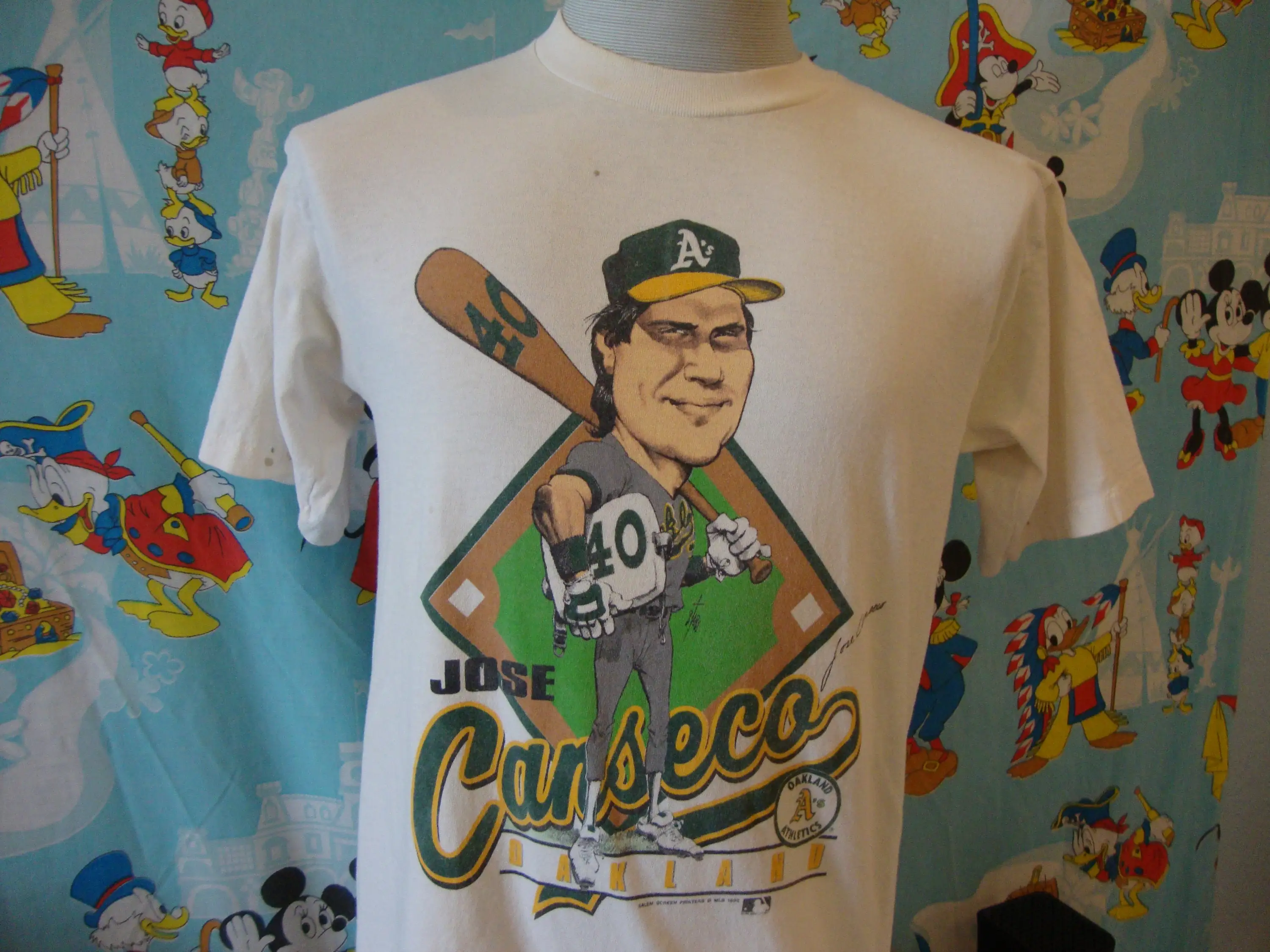 Vintage 80's Jose Canseco Oakland A's Cartoon