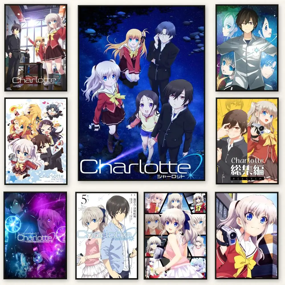 Supernatural Anime C-Charlotte Poster Frameless Peel-and-Stick Removable Wall Art Print
