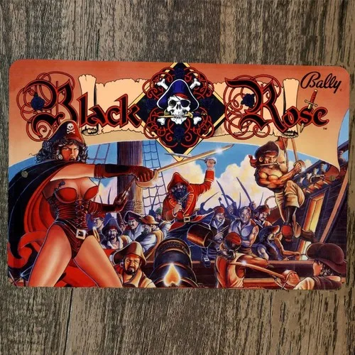 Black Rose  Metal Wall Sign Video Game Poster