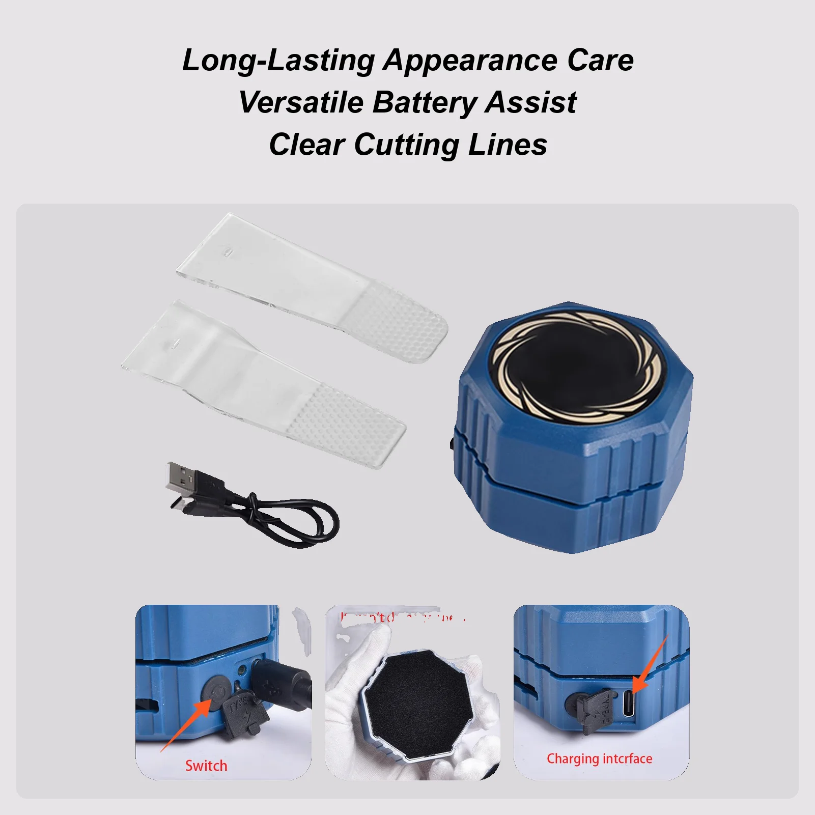 Portable Car Window Tint Film Cutter Light Magnetic Light Wrapping Auto Film Edge Cutting Precision Lighting Tool