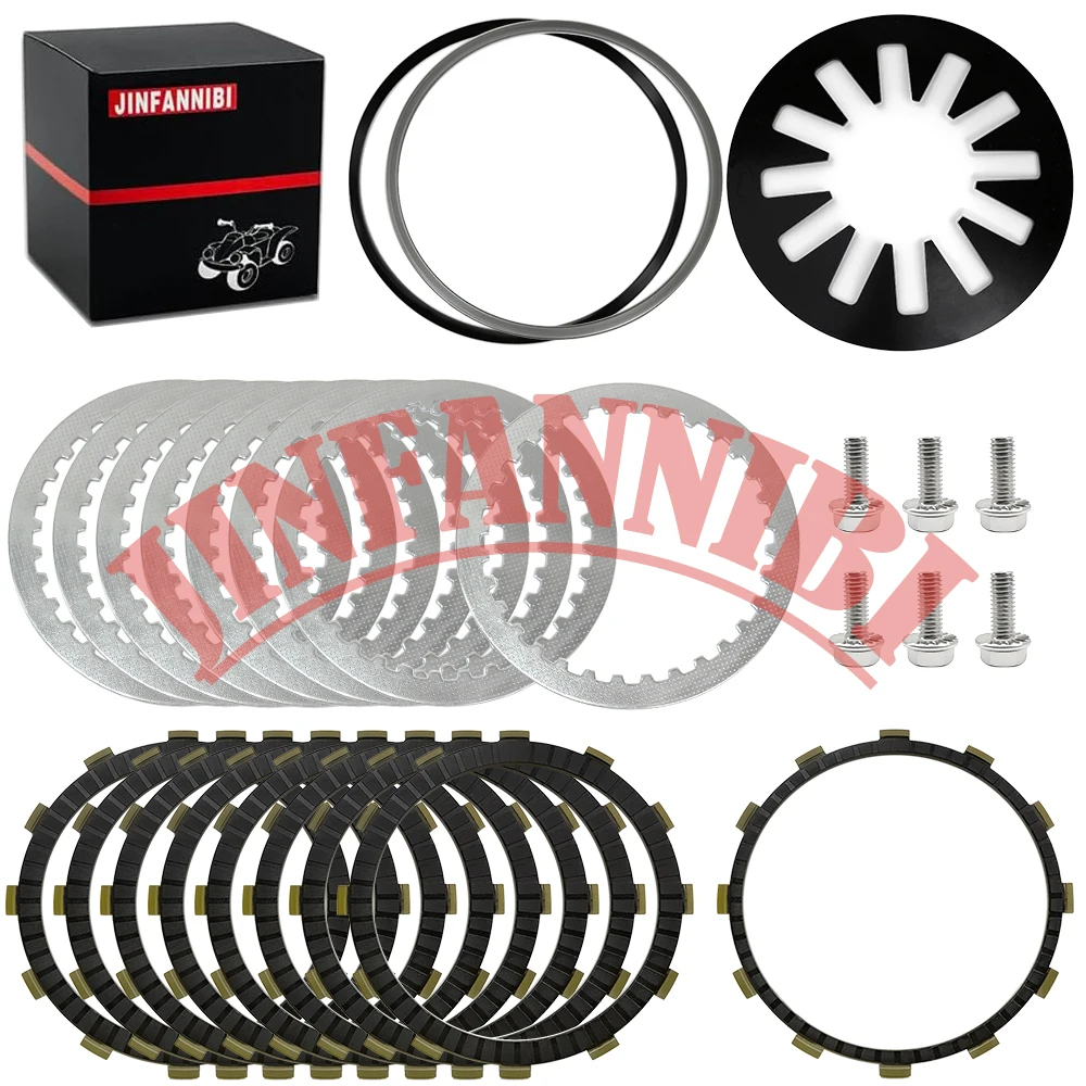 Clutch Friction Plates Kit & Diaphragm Spring For Harley Road Glide 1998-2010 2011 2012 2013 2014 2015 2016