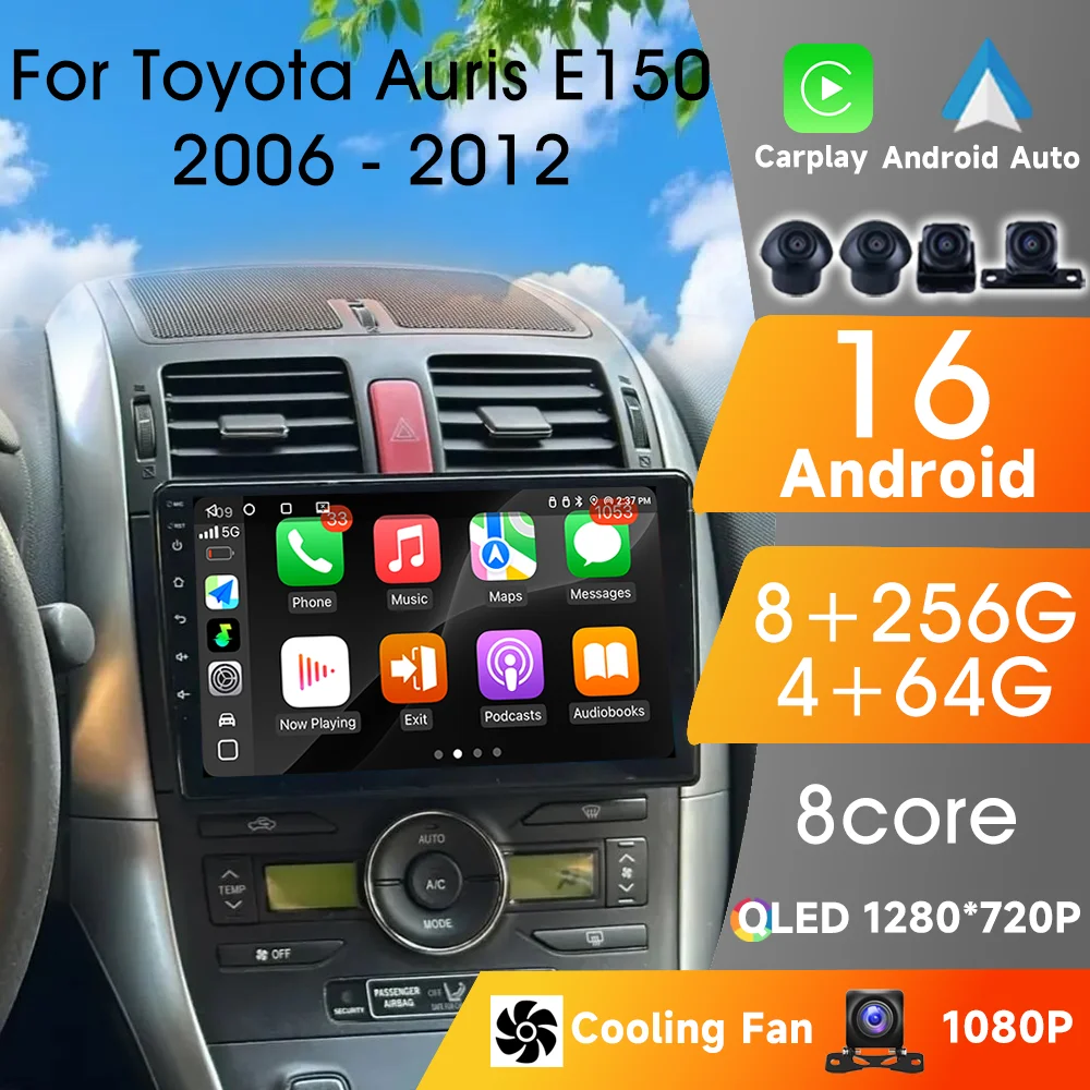 

Car Radio For Toyota Auris E150 2006 2007 2008 2009 2010 2011 2012 Multimedia Player Android 16 Car Video Unit Head Video Out
