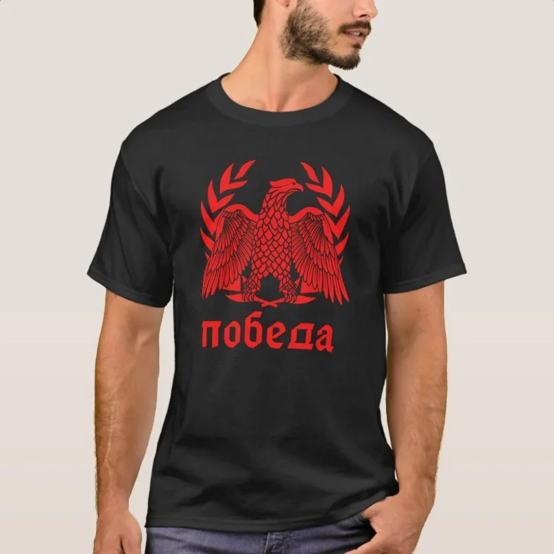 Russian Tsarist Eagle Orthodox T-Shirt 100% Cotton O-Neck Summer Short Sleeve Casual Mens T-shirt Size S-3XL