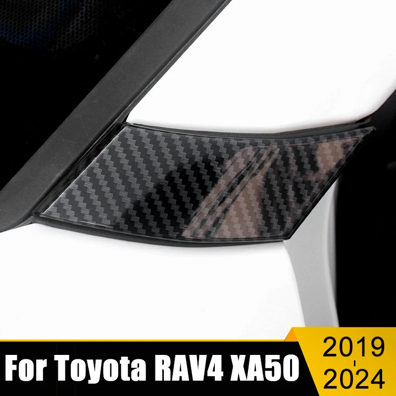 

ABS Car Front Window A Pillar Cover Trim Stickers For Toyota RAV4 XA50 Hybrid 2019 2020 2021 2022 2023 2024 RAV 4 Accessories