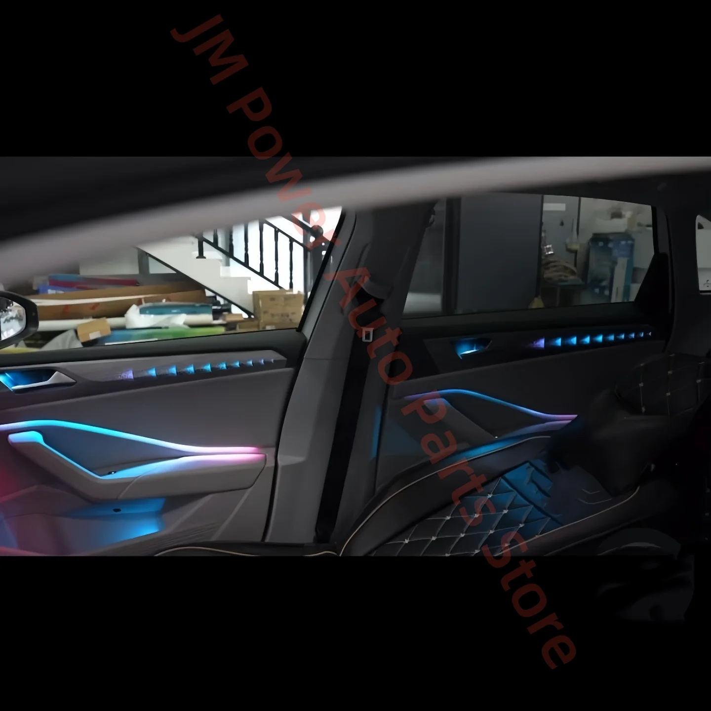 Automotive Ambient light suitable for Volkswagen Sagitar Door LED trim panel 64 color Atmosphere modification APP screen control