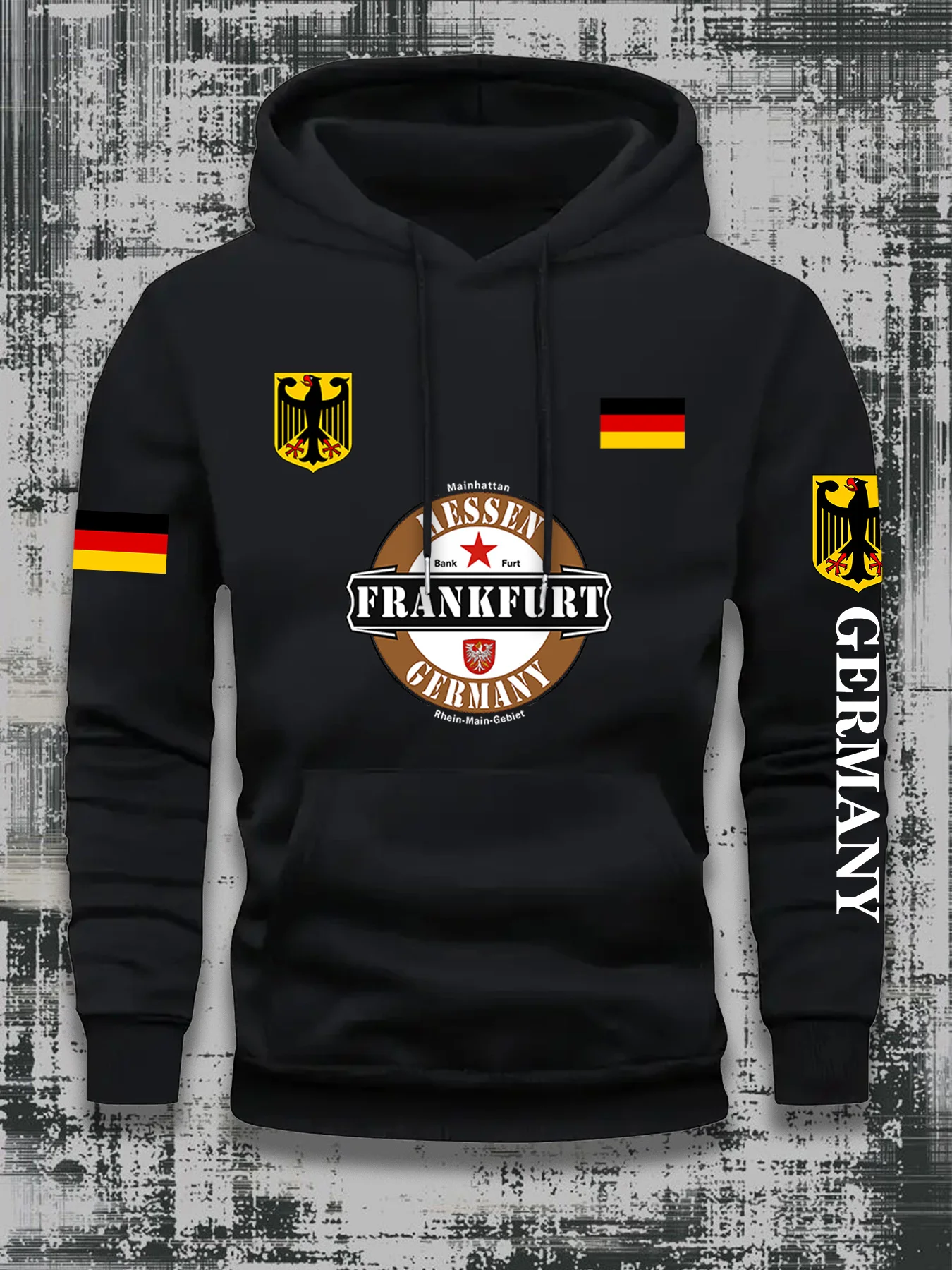 Sudadera con Capucha GGERMANY FRANKFURT para Hombre y Mujer, Deportiva, Informal, Holgada, para Fanáticos del Automovismo, Primavera, Otoño, Invierno