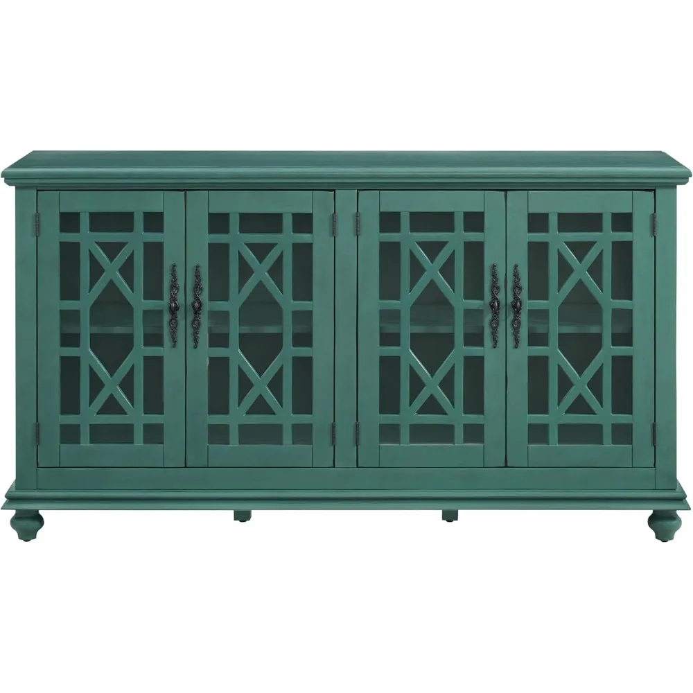 

Home Elegant TV Stand, 63" W x 35" H, Antique Teal-Green