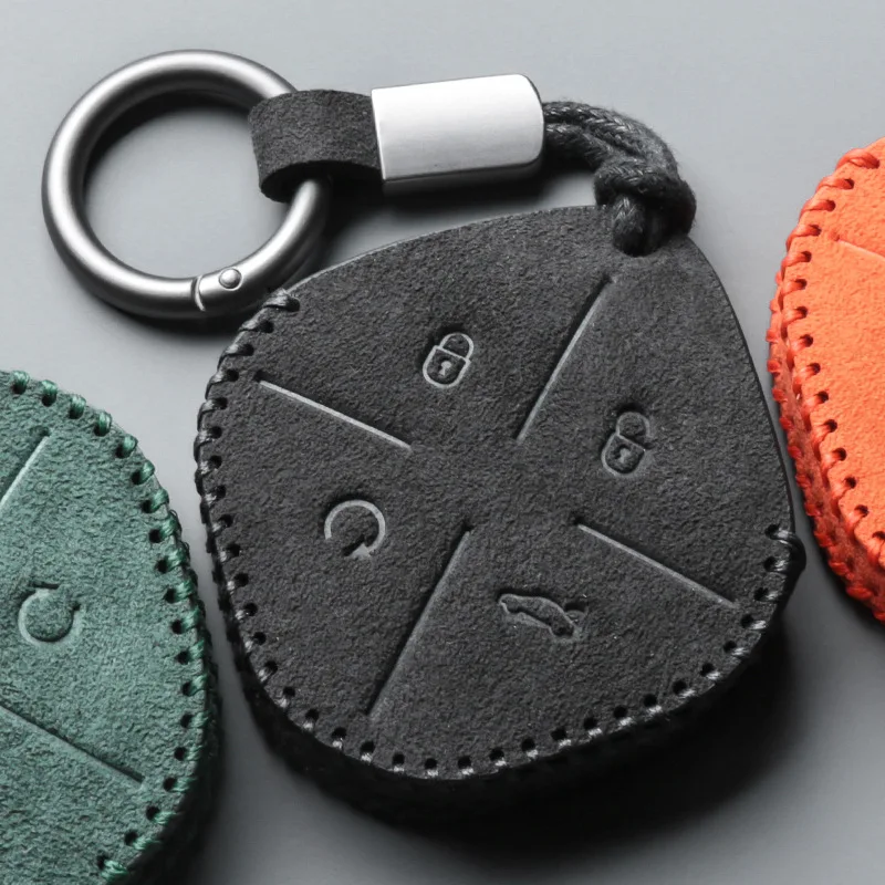 For JETOUR Dashing X-1 Pro MAX 2022 Alcantara Suede Key Cover Keychain Key Case for Car Accessories