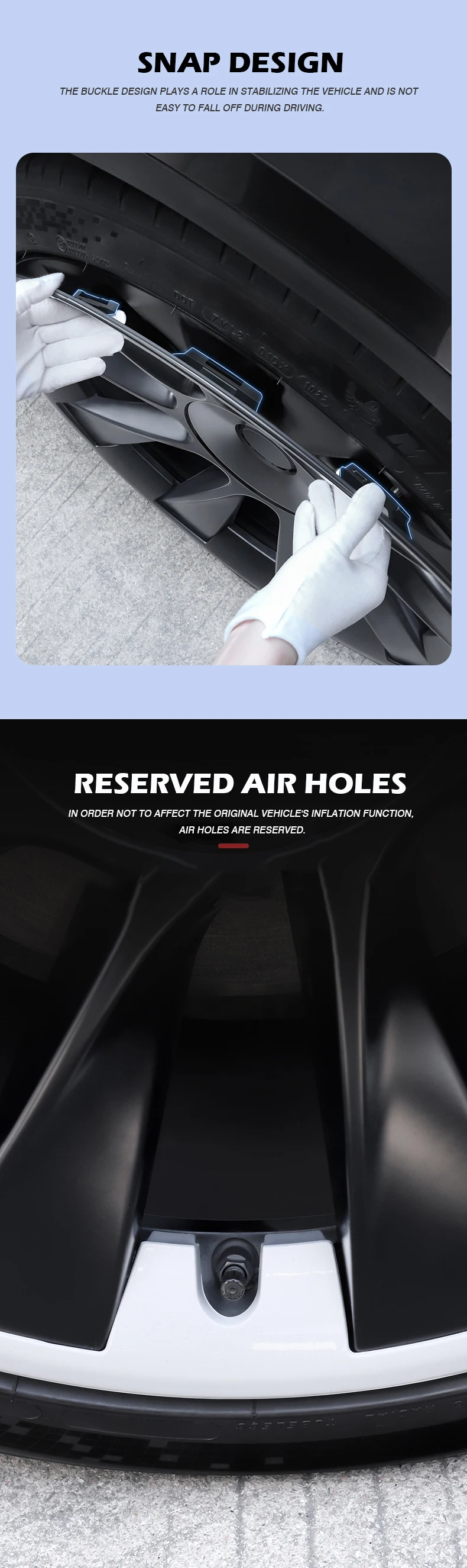 4PCS Für Tesla Modell Y 20 Zoll Radnabe Schutz Ring Leistung Patch Protektoren Ersatz Vollrand Zubehör 2020-2024 – Detail 10