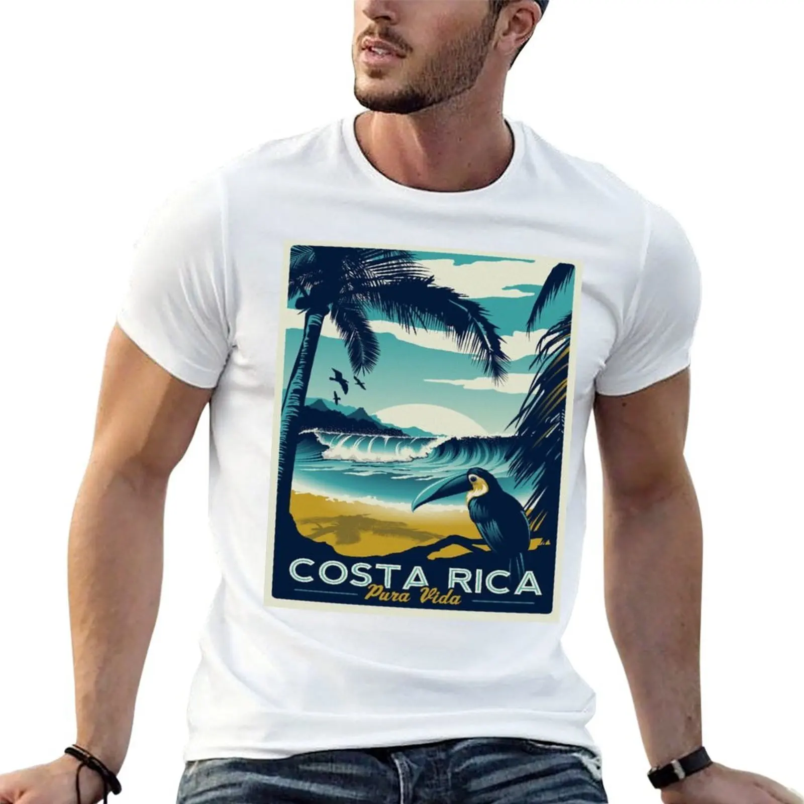 Costa Rica - Pura Vida T-Shirt oversized basketball graphic tees mens graphic t-shirts funny