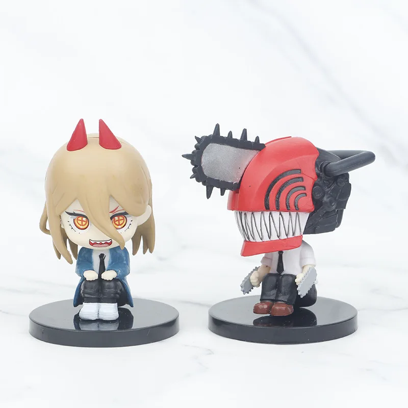 Chainsaw Man 5PCS Denji Pochita PVC รูปปั้น Action Figurine โต๊ะสะสมอะนิเมะรุ่นของเล่นตัวเลขของขวัญ