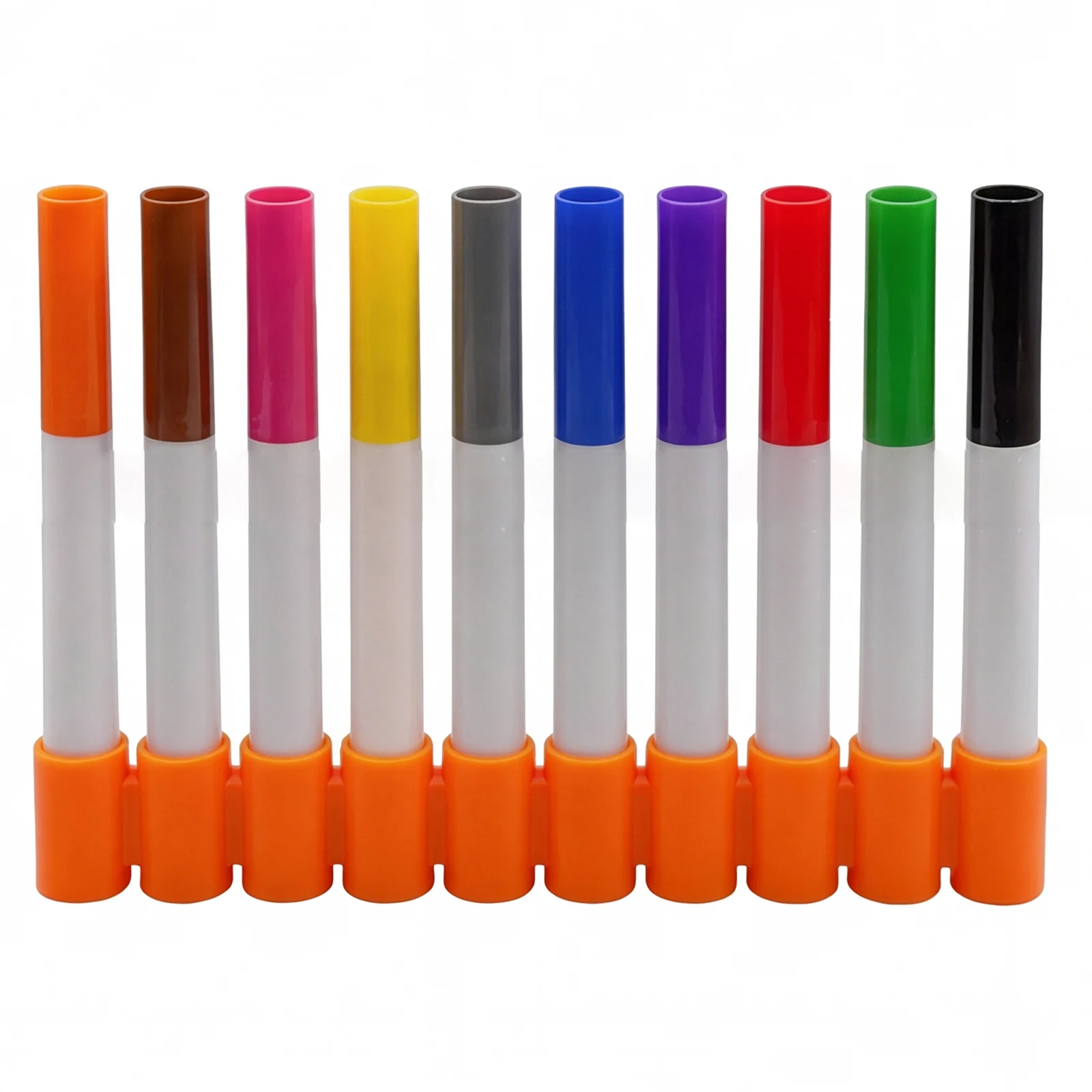 Silicone Marker Holder Organizer Portable Set of 5 Cap Keeper for Wide Tip Broad Tip Markers Art Supply