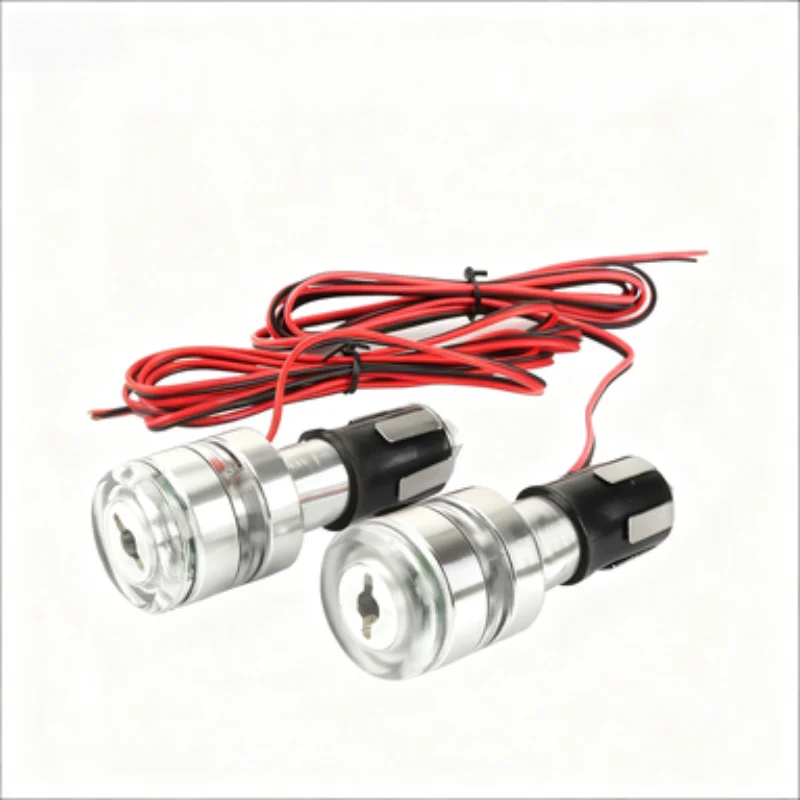 

Motorcycle Electric Scooter Handlebar End Caps with Light, Weighted Balance Terminals, Handlebar Plugs