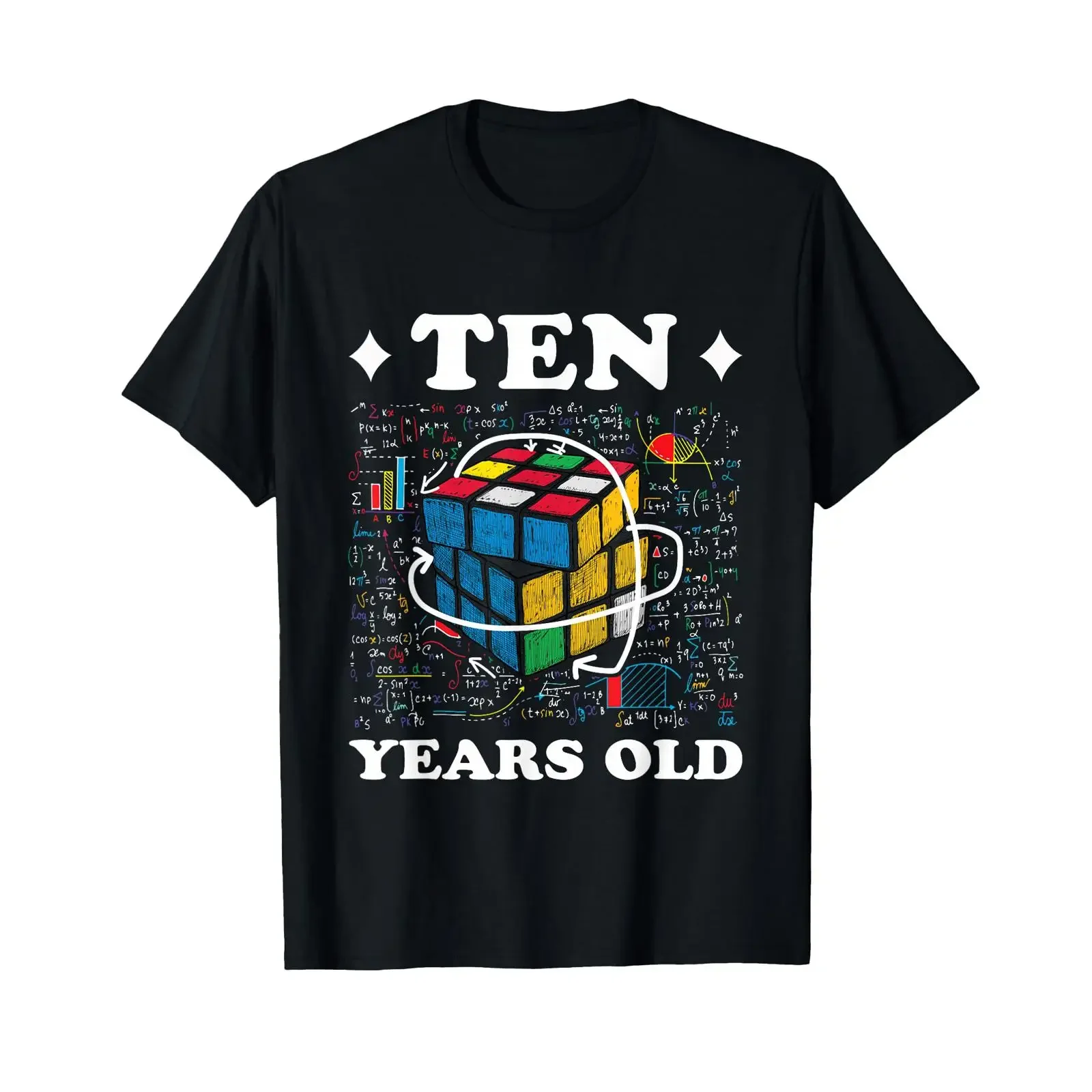 Competitive Speed Cubing 10 Years Old Birthday for Boy Girl T Shirt vintage Washed Soft Stylish Versatile homme Unisex