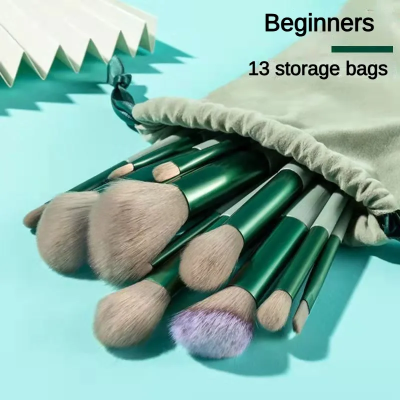 Make-up-Pinselanzug für weiches Haar – Lidschatten-Puderpinsel, Foundation, Rouge, Highlight-Concealer – Make-up