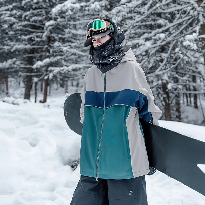 

Ski Wear Women's Hooded Sweater Reflective Trend Ski Wear Thickened Warmth and Waterproof Ski Equipment Ski Suit Women