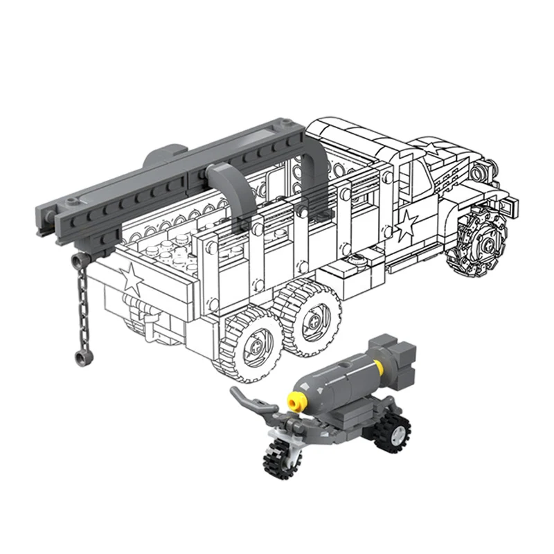 Loader Pack For Truck Model MOC Building Bricks War Equipment Modular Technology Gifts Holiday Assemble Children Toys Suit