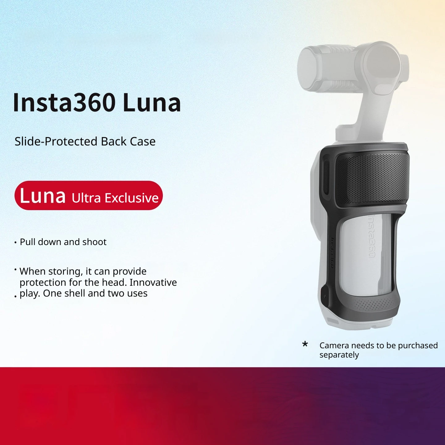 For Insta360 Luna Ultra Pocket Gimbal Camera Original Sliding Protection Back Case Insta360 Gimbal Protection Storage Box