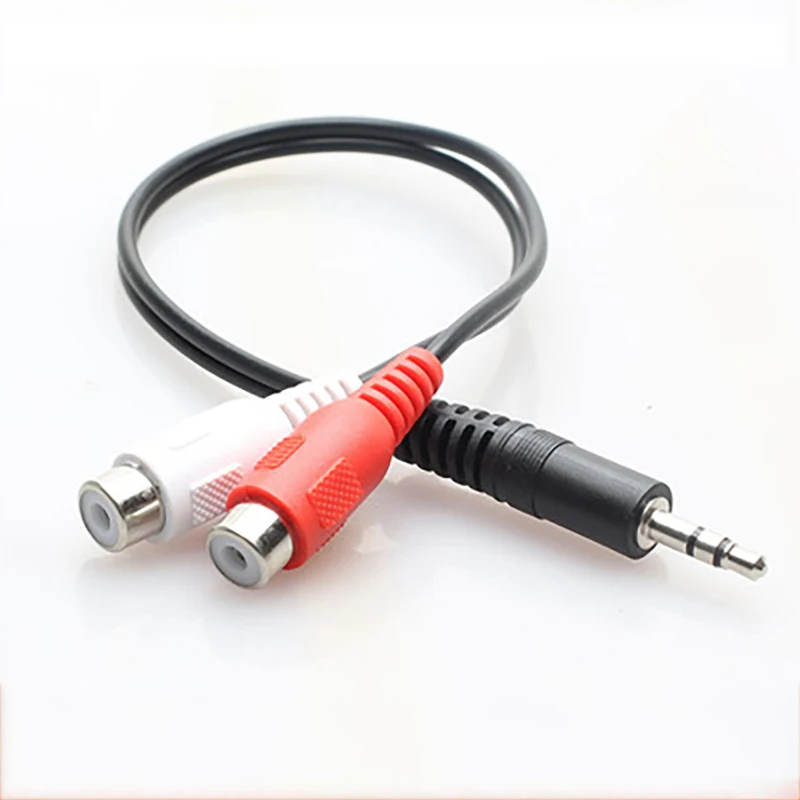 Cltgxdd 3.5mm Revolving Double Lotus Bus With One To Two RCA Female Ports Suitable For Mobile Phone/TV/audio Conversion Cables