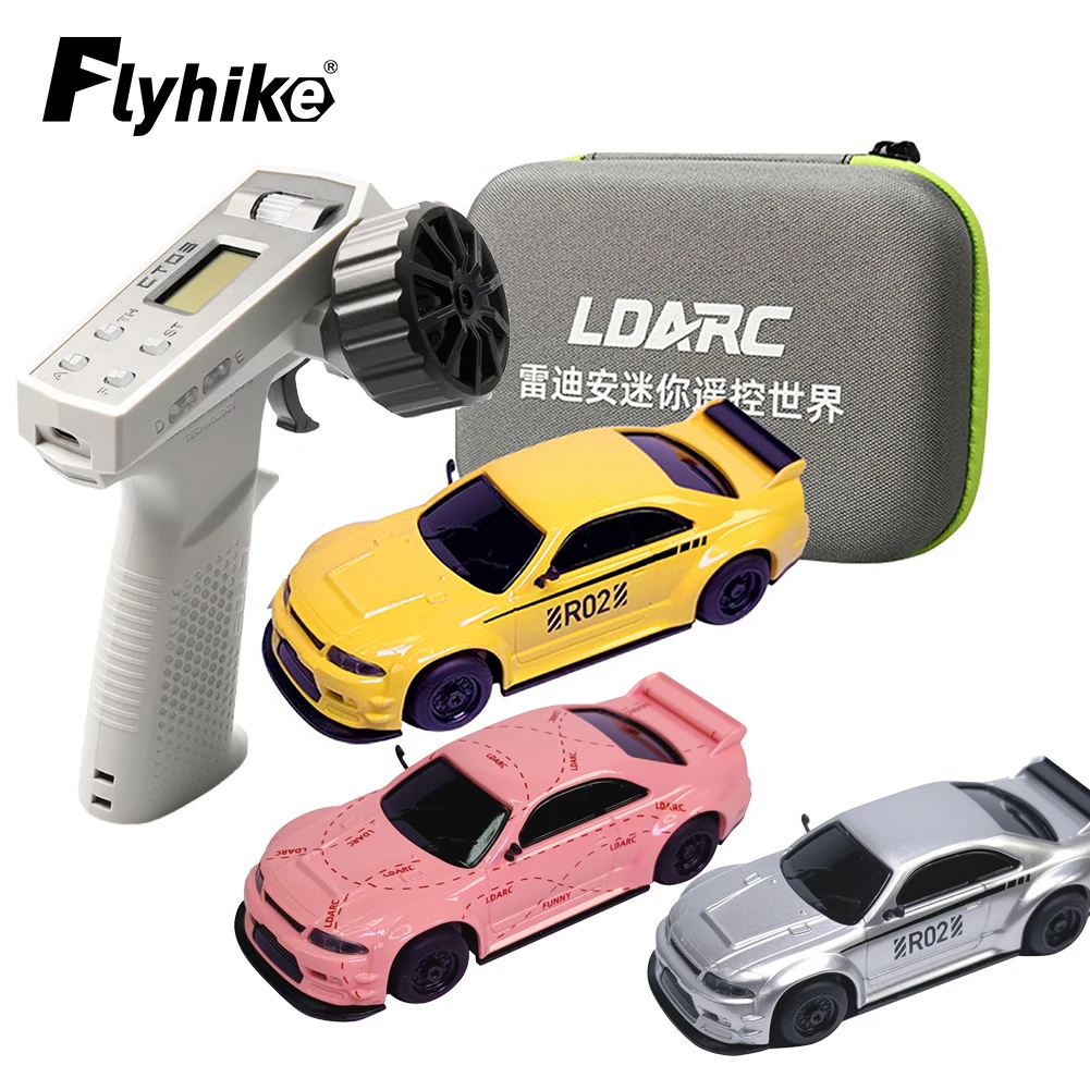 LDARC R02 Mini Remote Control Car 1/64 Electric Remote Control Sports Car Toys Tabletop RTR 2.4G Adults For Children'S Toys Gift