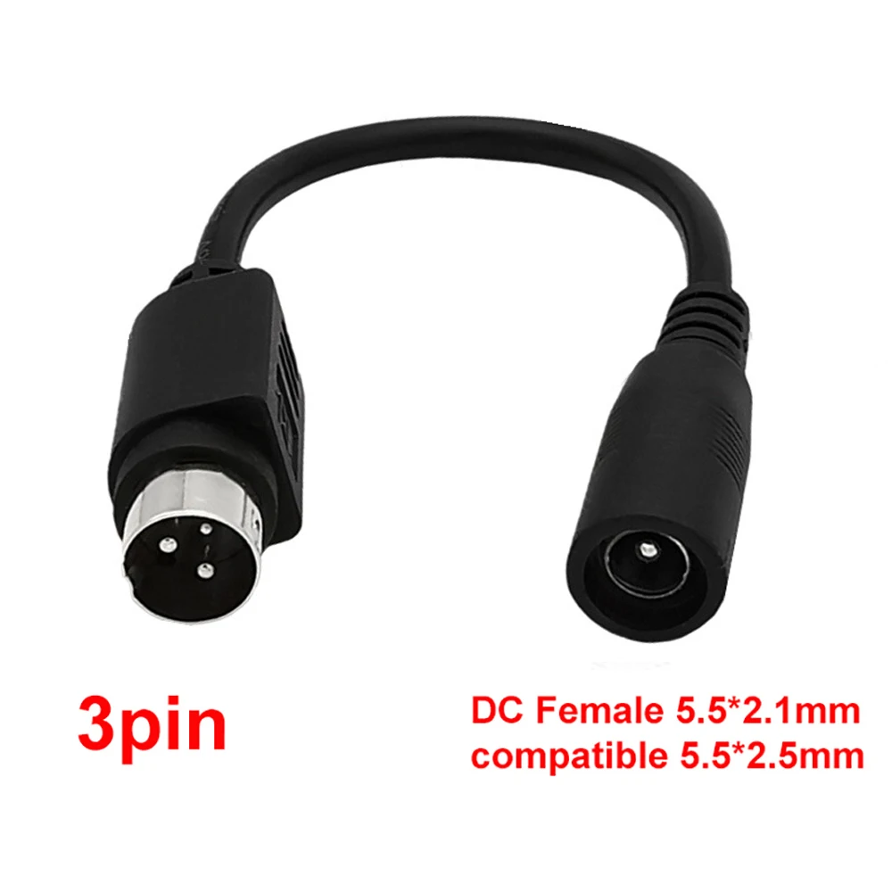 Female 5.5*2.5mm to male 3-Pin / 4-Pin Cable Lead For SATO TG-5011-19V-ES Just a 4-Pin cable For TV LCD VCR power supply