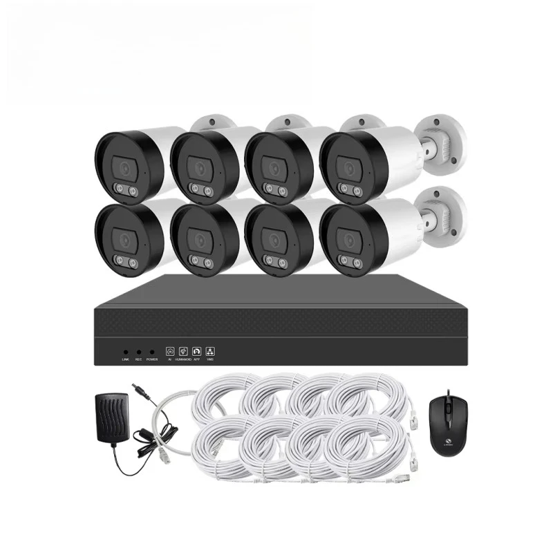 Outdoor 1080p 8mp 5mp 2mp 4ch 8ch Security Set 4k Nvr Kit Camera Video 4 Channel Cctv Security Camera System