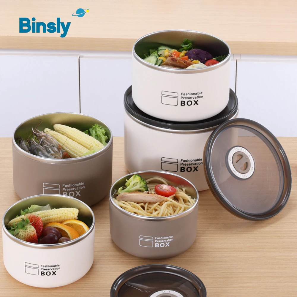 Stainless Steel Lunch Box 3pcs Set Large Capacity Microwave Safe Bento Box Food Grade Meal Prep Container with Airtight Lid