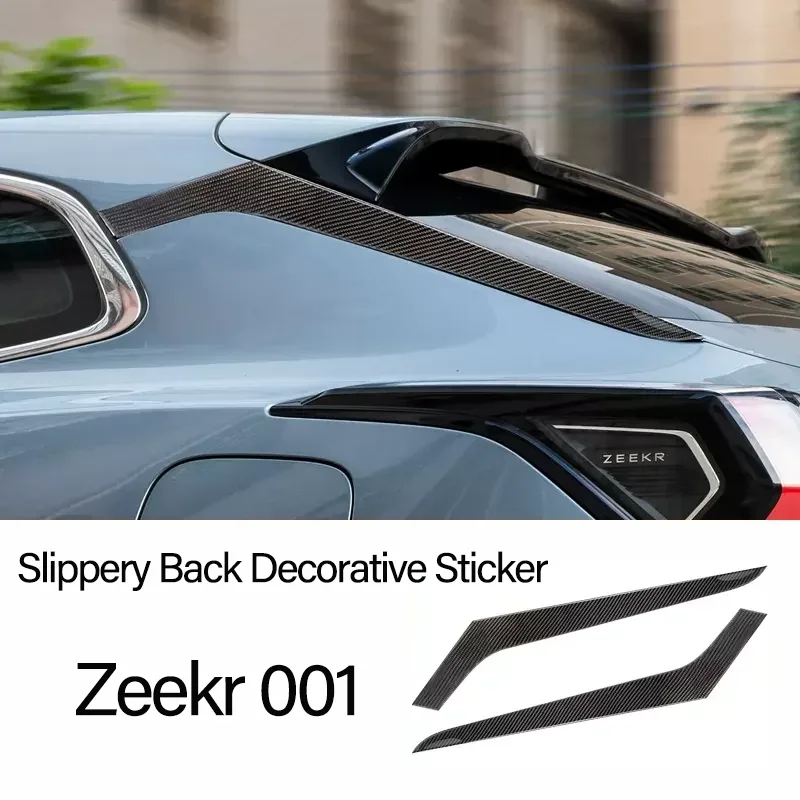 

New! Zeekr 001 2021 2022 2023 2024 Car Rear Triangle Window Decoration Cover True Carbon Fiber Trim Stickers Accessories