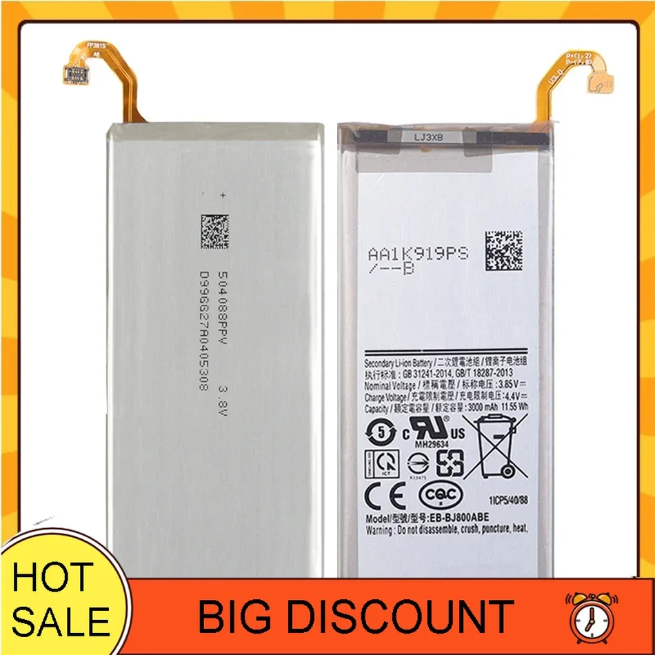 EB-BJ800ABE 3000mAh Replacement Mobile Phone Battery For Samsung Galaxy A6 (2018) SM-A600 A600F J6 J 6 J600F Smartphon Batteries