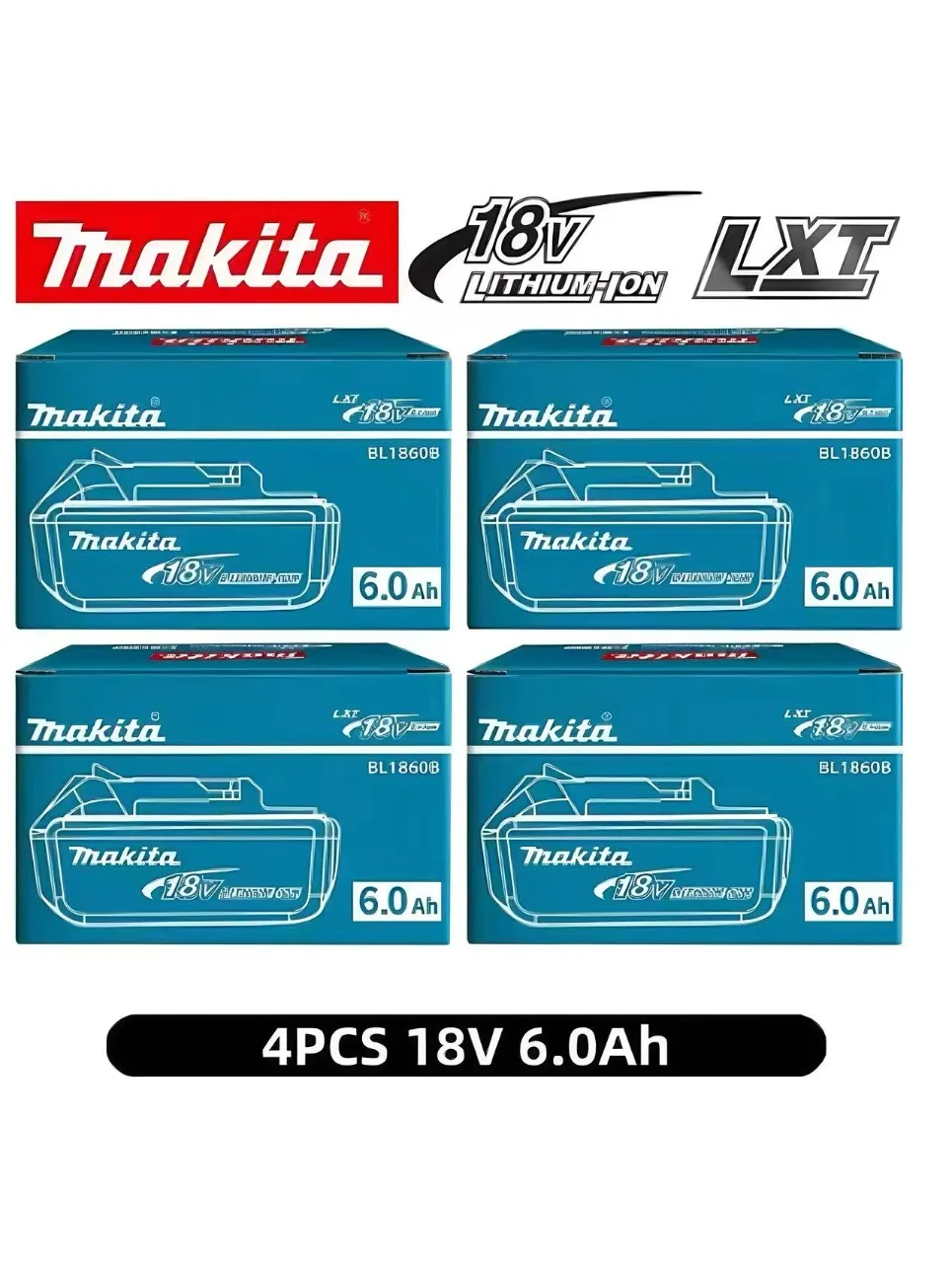 100% Originele Makita 18V 6.0Ah Oplaadbare Batterij Voor Makita BL1830 BL1830B BL1840 BL1840B BL1850 BL1850B Elektrisch Gereedschap Batterij - afbeelding 2