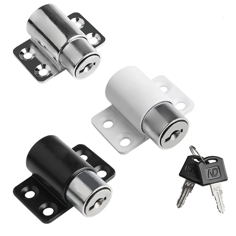 Sliding Door Window Locks With 2 Keys Limiter Child Safety Protection Antitheft Catches Set White Sliver Black