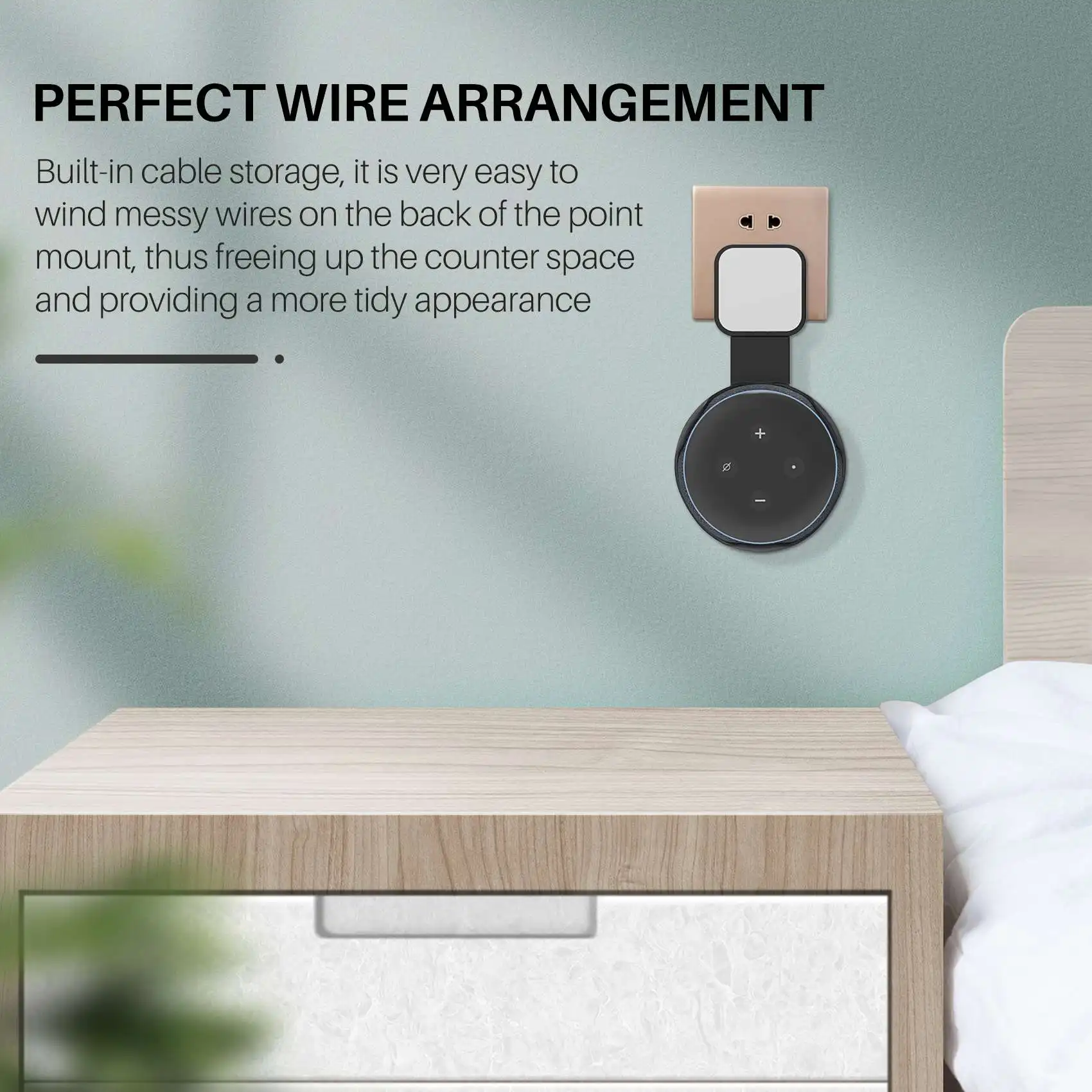 Top Deals Suitable For Dot 3Rd Generation Socket Wall Mount Bracket, Space-Saving Accessories, With Line Management