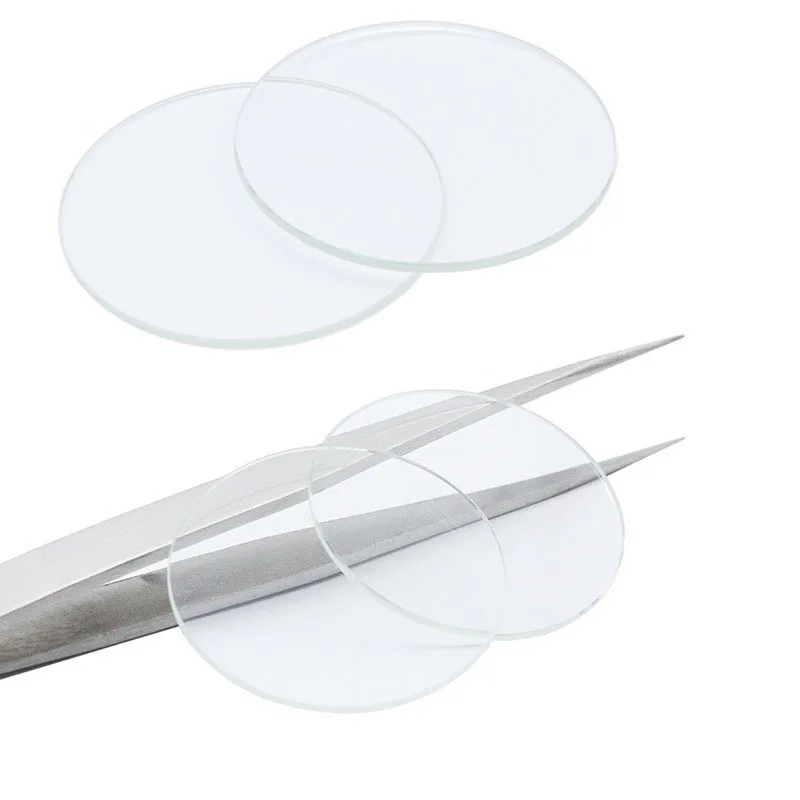 2PCS 1mm Thick Single Dome Watch Crystal Diameter 16mm-45mm Transparent Mineral Watch Glass Lens Mirror Repair Part 31 32mm 38mm