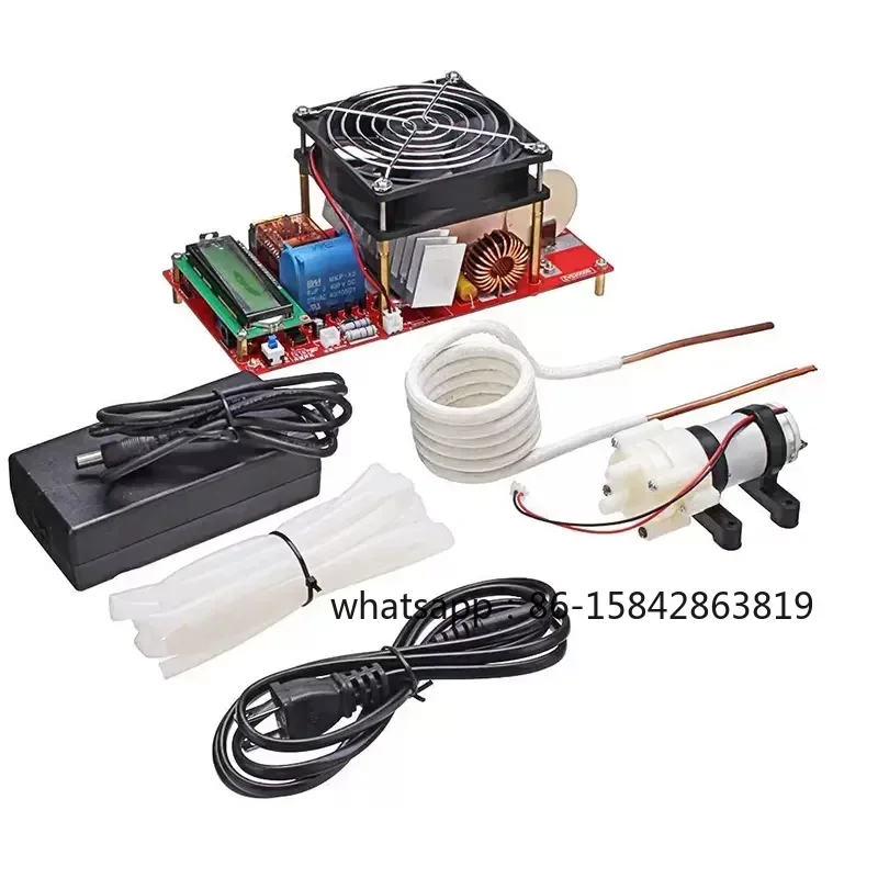 2000W ZVS High Frequency Induction Heater Module Flyback Driver Heater Good Heat Dissipation + Coil +pump +power Adapter
