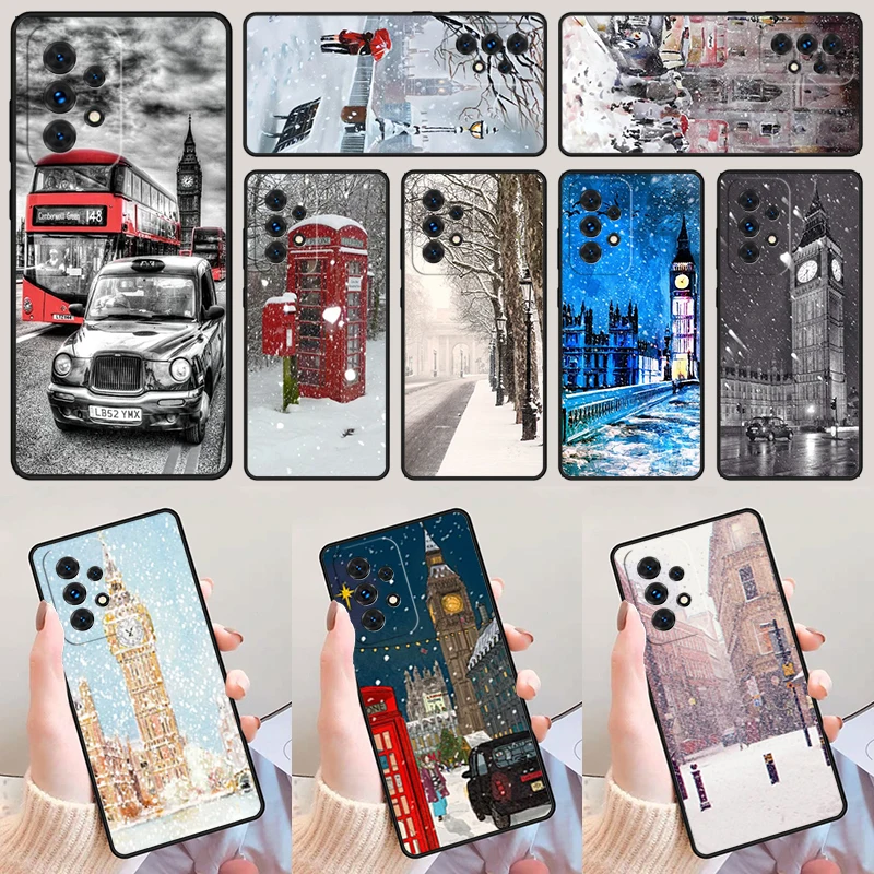 

Ретро зимний снежный Лондон для Samsung A52 A72 A73 A20e A21S A50 A70 A11 A12 A42 A31 A40 A51 A71 A32 A80 A91 Чехол для телефона