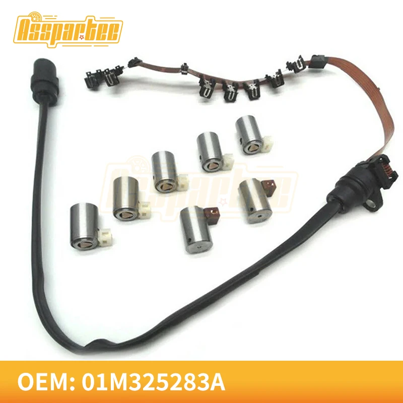 01M 01N shift Transmission shift solenoid valve kit dan kawat harness untuk 1999-2005 Volkswagen JETTA Beetle Golf