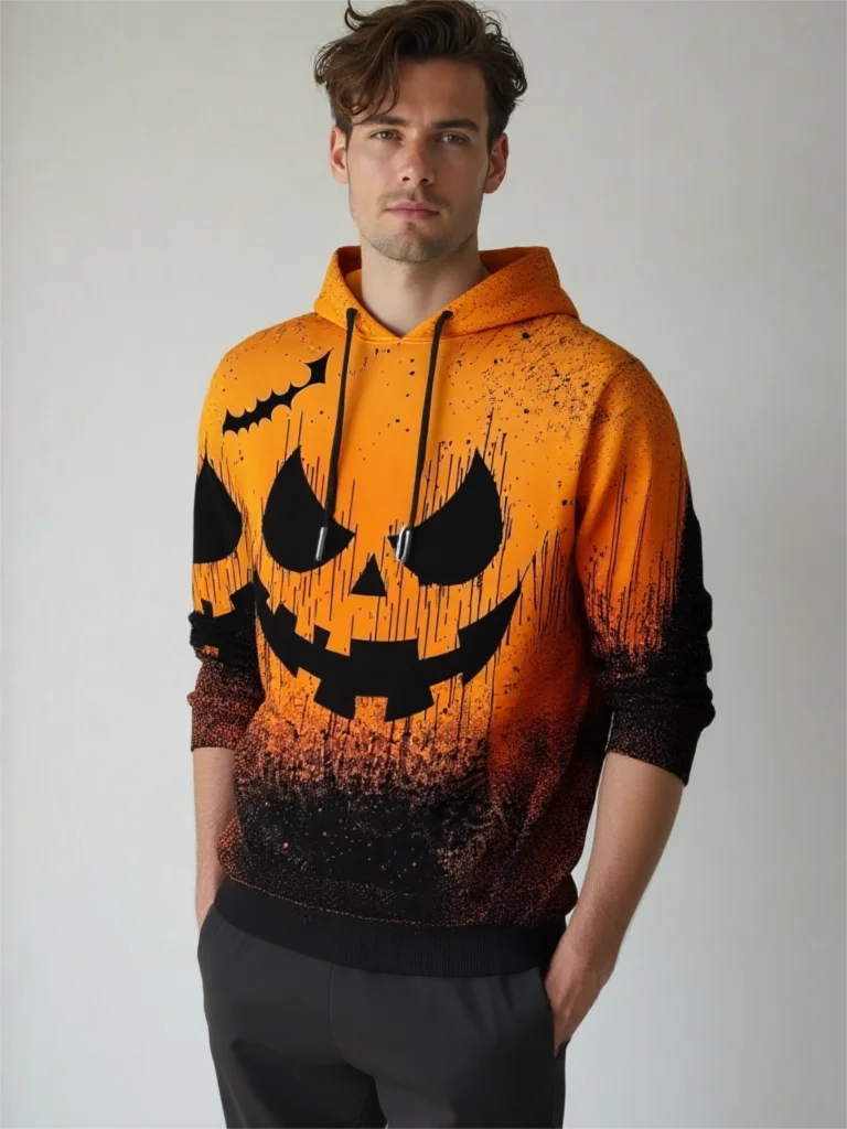 

Fashion 3D Pumpkin Print Men's Hoodies Funny Cat Pattern Sweatshirts Hip Hop Trend Halloween Clothing Autumn Oversized Pullover