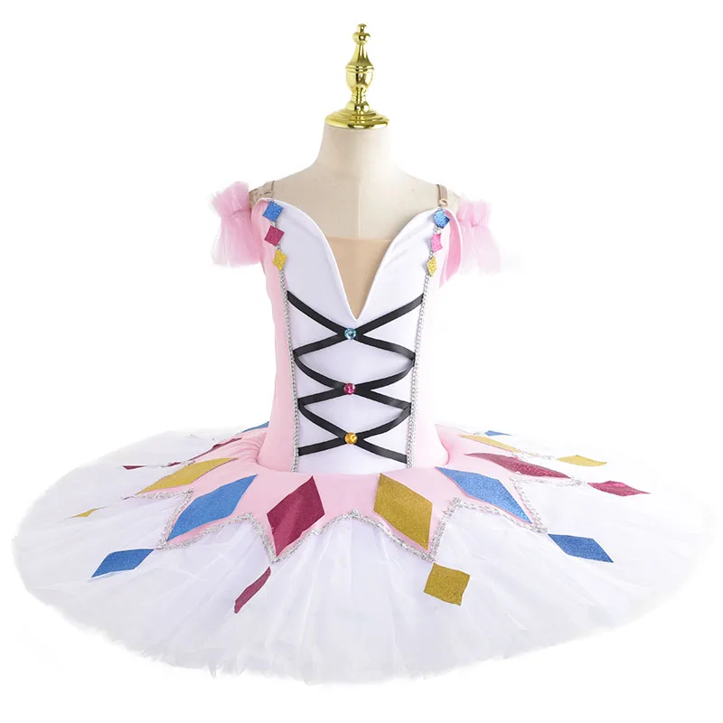 Robe de ballet professionnelle pour filles, costume de performance, blanc, femme endormie, fzLake, vêtements de ballet tutu