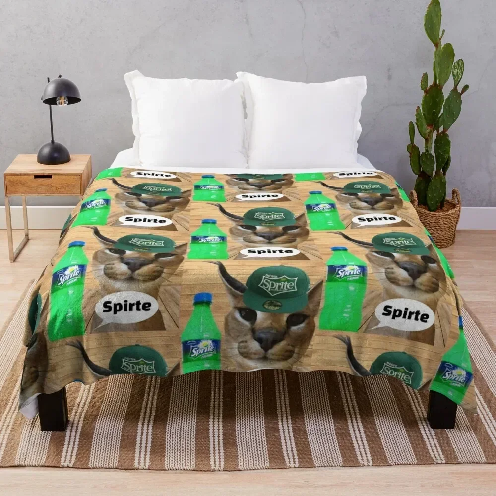 

Big Floppa Zabloing Cat Meme Spirte (Fanter series) Throw Blanket Ultra Plush Cozy Blanket for Napping Sleeping