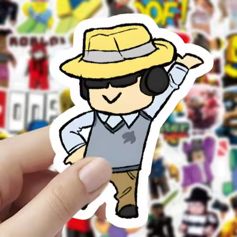 120Pcs/set Roblox Creative Cartoon Games Graffiti Stickers Scooter Guitar Trolley Box PVC Waterproof Stickers Decorative Supplie
