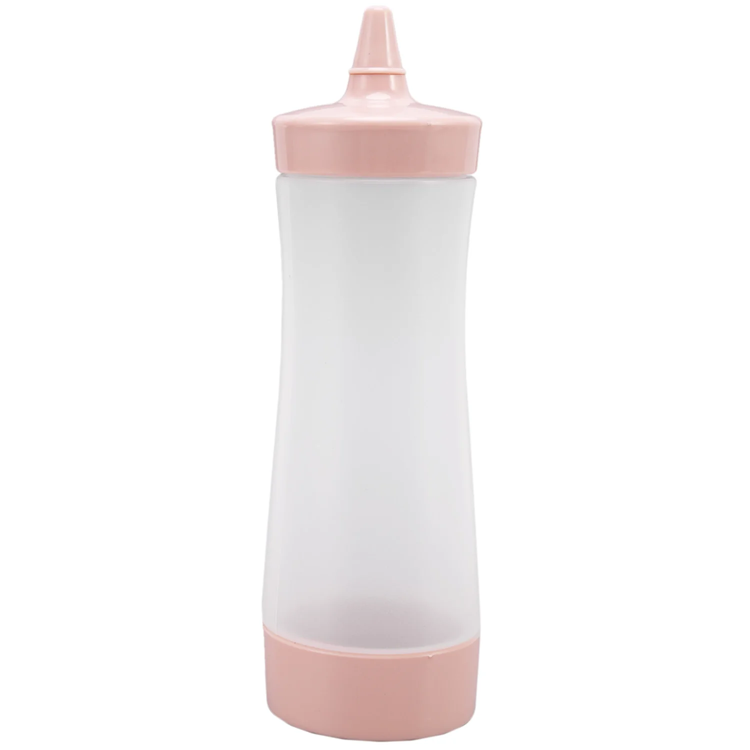 Squeeze Bottle Kitchen Accessories Boat Plastic Sauce Vinegar Oil Ketchup Cruet Condiment Dispenser Pink + Transparent