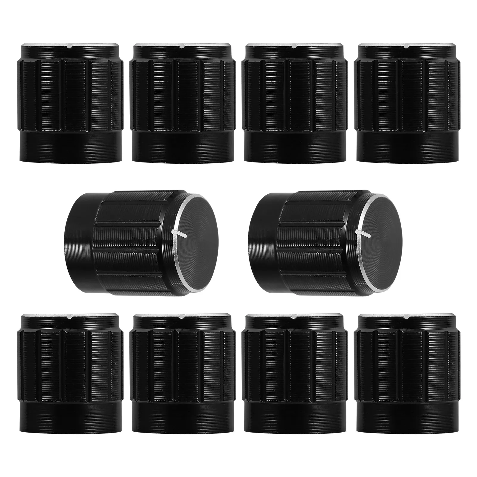 10Pcs Aluminum Alloy Metal Knobs Volume Control for Guitar Bass Electric Guitar Potentiometer Caps Rotary Encoder