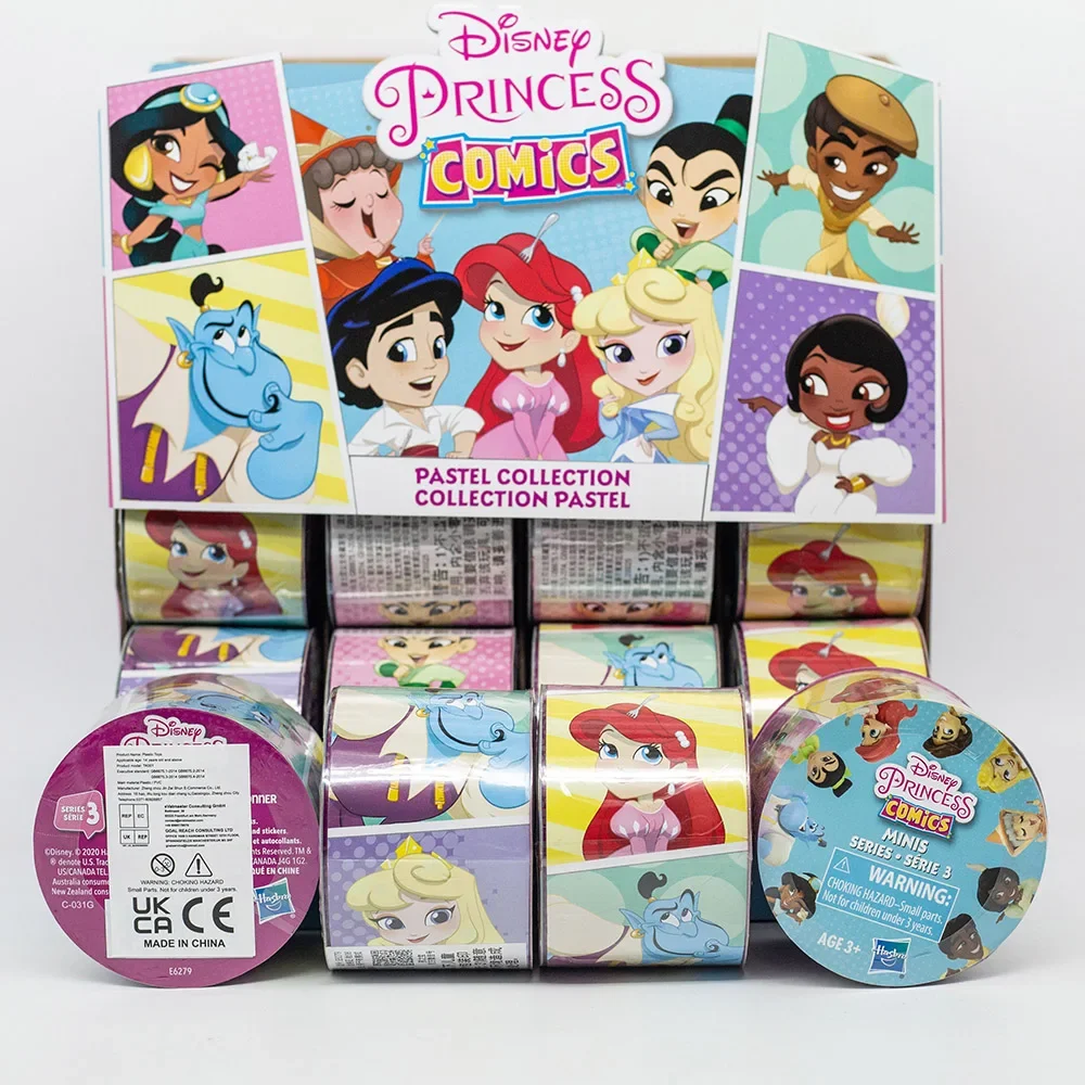 Disney Princess Comics Pastel Collection Minis Series Blind Box Mulan Flora Doll Gifts Toy Model Anime Figures Collect Ornaments