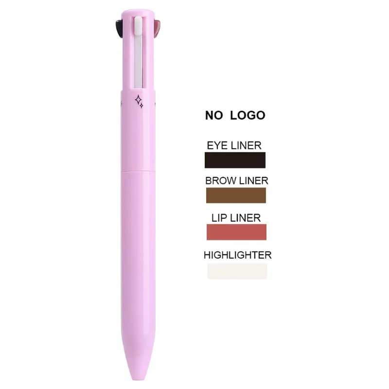 4 In 1 Highlighter Eyebrow Pencil Waterproof Drawing Eye Brow Long Lasting Easy Color Eyebrow Lip Liner Pen Makeup Cosmetic Tool