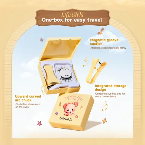 Life Girls Magnetiska Ögonfransar 1 Par Återanvändbara Inget Lim Behövs Naturliga Tjocka Övre Ögonfransar med Magnetisk Pincett Makeupverktyg 8 best sales magnetiska ögonfransar - №6